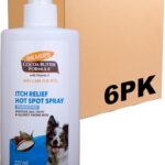 Palmer's for Pets Itch & Hot Spot Relief Spray with Cocoa Butter; Dog Skin Conditioner Spray with Vitamin E and Cocoa Butter, Skin Allergy Spray for Dogs, 8 Oz - 6 Pack