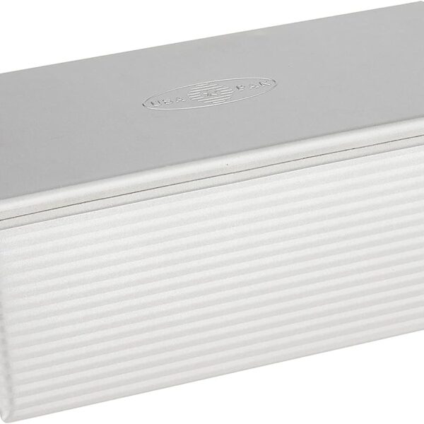 USA Pan Bakeware Pullman Loaf Pan With Cover, 9 x 4 inch, Nonstick & Quick Release Coating, Made in the USA from Aluminized Steel