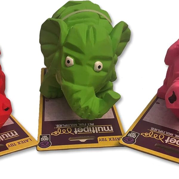 Multipet Origami Latex Dog Toy Assorted Colors Size:Origami Pack of 3 Assorted
