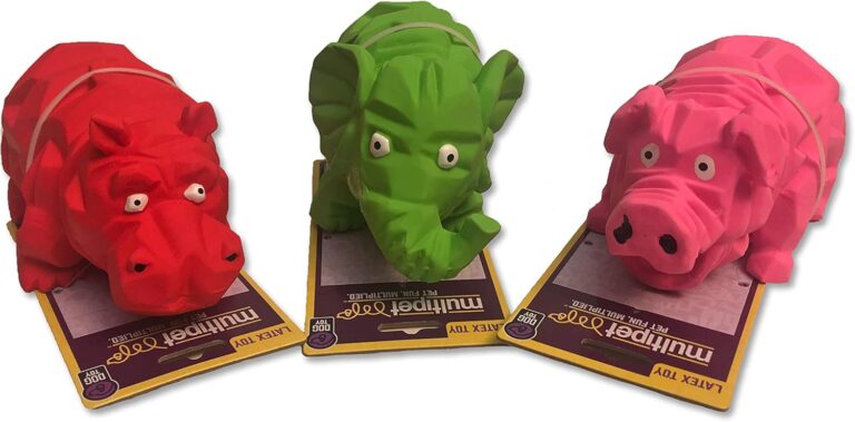 Multipet Origami Latex Dog Toy Assorted Colors Size:Origami Pack of 3 Assorted