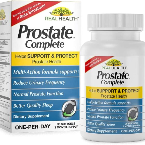 Real Health Prostate Complete - Prostate Supplements for Men, Prostate Health, Prostate Relief, Saw Palmetto for Men, One-per-Day Prostate Formula - 30 Count