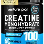 Venture Pal 100% Pure Micronized Creatine Monohydrate Powder, Unflavored Creatine for Women & Men, Vegan, Keto, Gluten Free, 5 g (5000mg) per Serving, Creatina Monohidratada en Polvo
