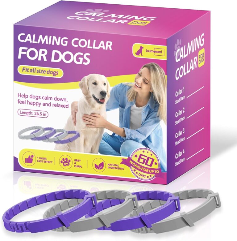 Calming Collar for Dogs 4-Pack, Dog Calming Collar Lasts 60 Days, Reduce Stress, Fits Small/Medium/Large Breeds