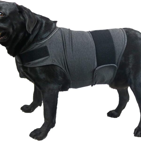 Breathable Dog Shirt for Thunderstorm, Dog Anxiety Vest Jacket Warp,Puppy Calming Coat Anxiety Relief (XL, Grey)