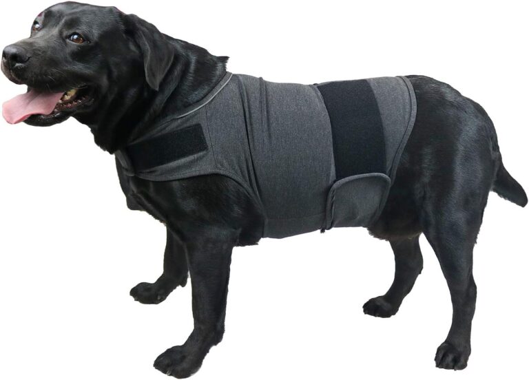 Breathable Dog Shirt for Thunderstorm, Dog Anxiety Vest Jacket Warp,Puppy Calming Coat Anxiety Relief (XL, Grey)