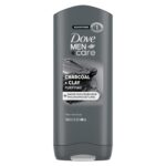 DOVE MEN + CARE Purifying Charcoal + Clay Body and Face Wash with 24-Hour Nourishing Micromoisture Technology Body Wash for Men, 13.5 oz