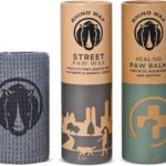 Dog Paw Street Wax and Healing Balm (2 Tubes + Cloth) - Protects Dogs Against Hot Pavement and Concrete - Pad Healer Moisturizes, Heals and Improves Elasticity - Natural - Lick-Safe - USA