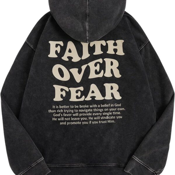 WDIRARA Men's Y2k Letter Graphic Distressed Long Sleeve Hoodie Vintage Hipster Loose Fit Hooded Sweatshirt