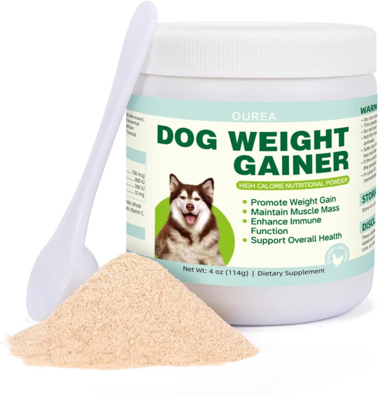 Dog Weight Gainer, Senior Dog Weight Gain Supplement, High Calorie Protein Powder for Dogs - Support Muscle Growth & Enhance Immune Function and Rapid Recovery, Chicken Liver Flavor (4 OZ)