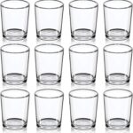 DARJEN Votive Candle Holders Set of 12 - Glass Votives Holder - Clear Floating Tealight Candle Holder Bulk for Table Centerpieces & Wedding Decor