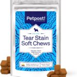 Petpost Tear Stain Remover Soft Chews for Dogs | 90 Count Chicken Flavor Dog Tear Stain Support Supplement | Gentle Eye Care for White Dogs & Light Breeds | Tylosin Free, Made in USA