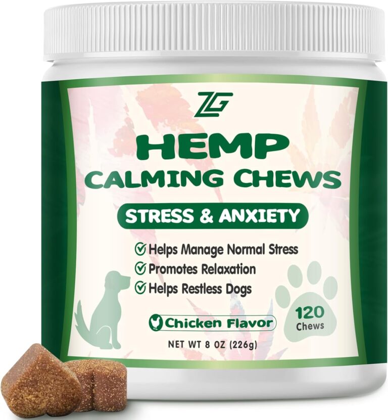 Calming Chews for Dogs, Dog Calming Chews - Anxiety Relief Treats - Dog Supplements Helps with Separation, Barking, Stress Relief, Composure, Promote Relaxation - Natural Ingredients