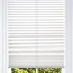 BlindsAvenue Cellular Honeycomb Cordless Polyester Shade, 9/16" Single Cell, Light Filtering, White, Size: 27" W x 72" H