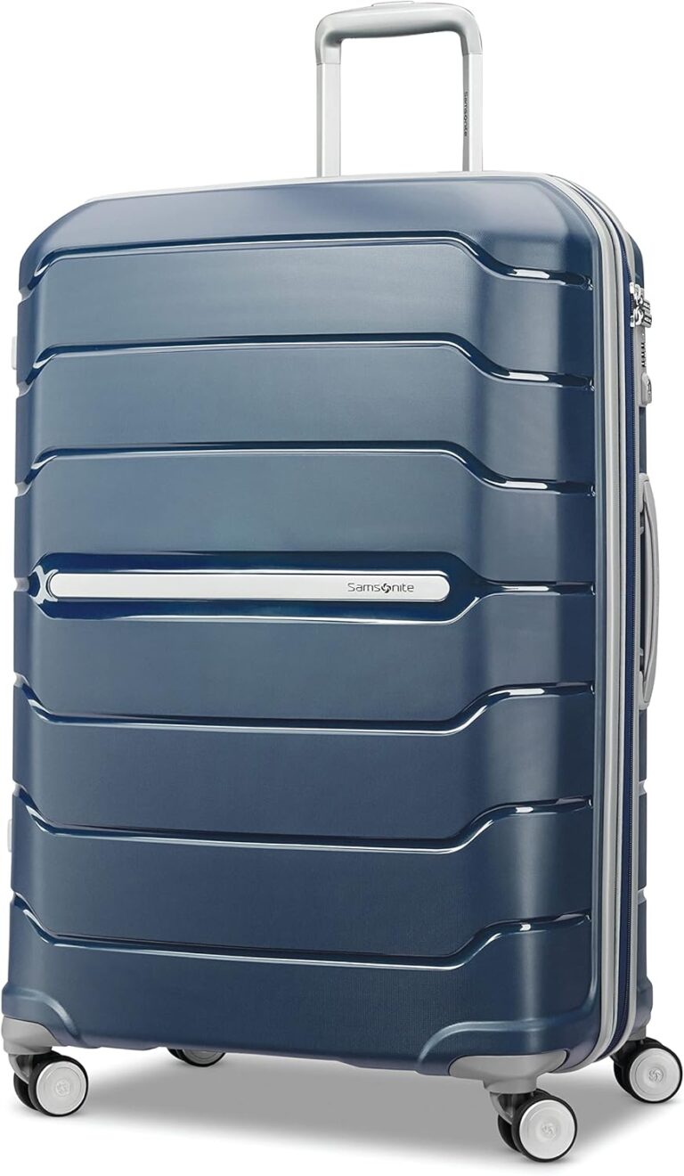Samsonite Freeform 28-Inch Large Luggage with Dual 360 Spinner Wheels - Checked Suitcase - TSA Lock, Airline-Approved - Lightweight Durable Polypropylene Expandable Hardshell - Navy