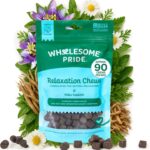 Wholesome Pride Calming Supplement for Dogs - 90 Soft Chews - Natural Anxiety Relief, Separation & Noise Stress Support with Herbal Ingredients, No Melatonin, Non-Drowsy