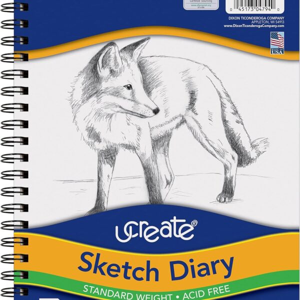 UCreate Sketch Diary P4794, 11" x 8 1/2", 70 Sheets
