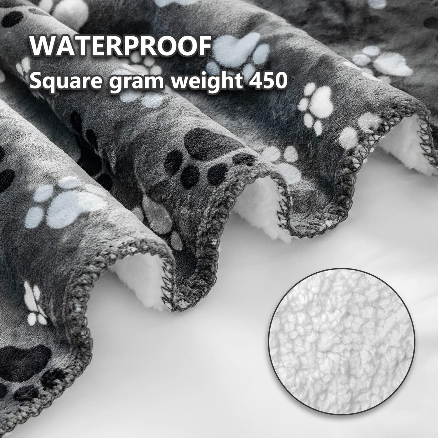 Waterproof Dog Blanket, Pattern Printing Super Soft Warm Fluffy Facecloth Sofa Car Bed Protector, Urine Proof Washable Outdoor Pet Blanket for Puppy Large Dogs & Cats(paw & Bone40*30) Waterproof Dog Blanket, Pattern Printing Super Soft Warm Fluffy Facecloth Sofa Car Bed Protector, Urine Proof Washable Outdoor Pet Blanket for Puppy Large Dogs & Cats(paw & Bone40*30)