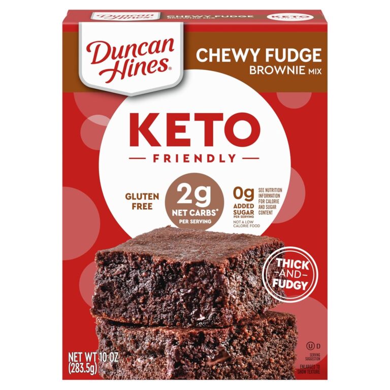 Duncan Hines Keto Friendly Brownie Mix, Chewy Fudge, Zero Added Sugar, Gluten Free, 10 oz.