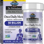 Garden of Life Probiotics for Men, Dr Formulated 50 Billion CFU 15 Probiotics for Digestive Health + Organic Prebiotic Fiber, Colon & Immune Support, Daily Gas Relief, Shelf Stable, 30 Capsules