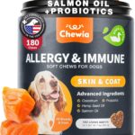 Dog Allergy Relief Chews - Itch Relief for Dogs - Allergy Chews for Itching Skin with Hemp Seed Oil, Turmeric, Quercetin - Immune Health Support Treats - Hot Spots - Skin and Coat Health