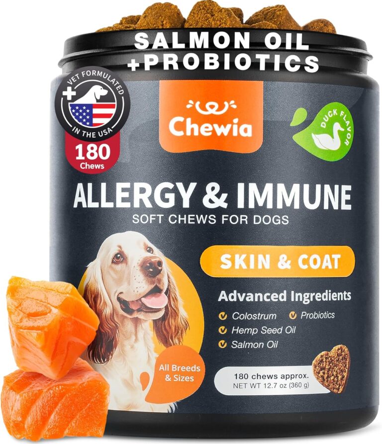 Dog Allergy Relief Chews - Itch Relief for Dogs - Allergy Chews for Itching Skin with Hemp Seed Oil, Turmeric, Quercetin - Immune Health Support Treats - Hot Spots - Skin and Coat Health