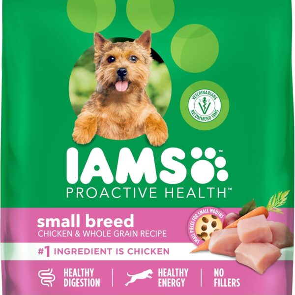 IAMS Proactive Health Small Breed Dog Food Dry with Real Chicken, 15 lb. Bag