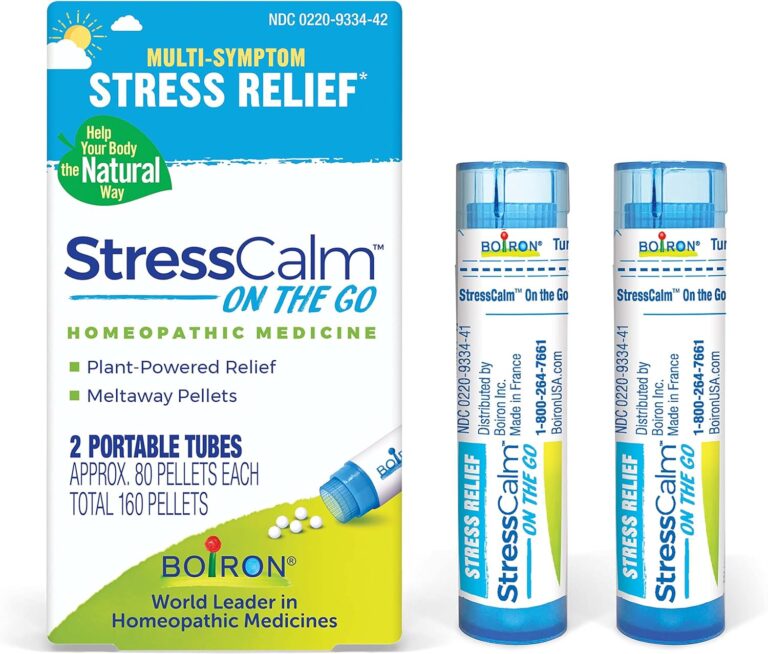 Boiron StressCalm On The Go for Relief of Stress, Anxiousness, Nervousness, Irritability, and Fatigue - 2 Count (160 Pellets)