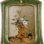 Vintage Picture Frame 4x6 Antique Ornate Photo Frame Tabletop and Wall Hanging Old-Fashioned Style, Decorative Retro Design Home Decor, Photo Gallery, Art, Green