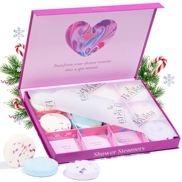 Aromatherapy Shower Steamers Gift Set  12 Spa Tablets, 6 Scents (Lavender, Mint & Eucalyptus, Jasmine, Watermelon, Grapefruit & Orange)  Relaxation & Stress-Relief Self-Care Gifts for Women