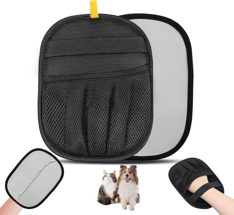 Electrostatic Pet Hair Remover Glove-Furniture/Couch/Carpet/Car Seat Hair Removal, Efficient Pet Grooming Glove for Dogs & Cats, Washable Reusable Static Removal Gloves for Pet Hair