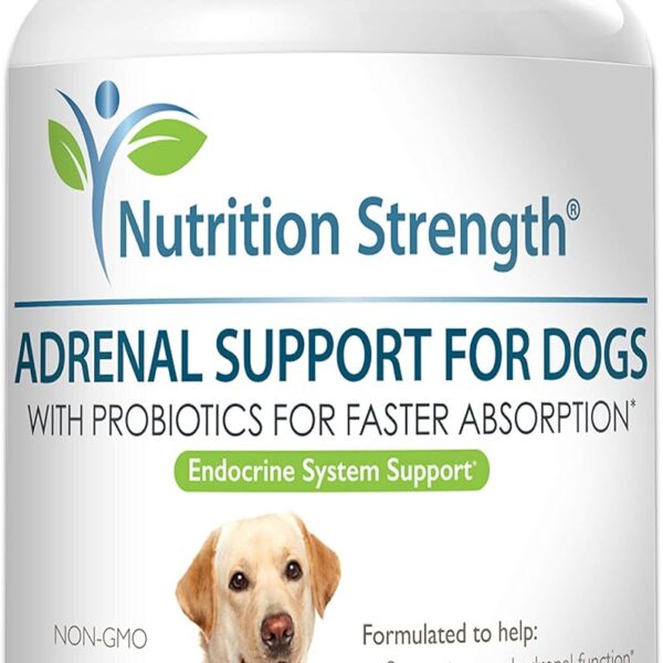 Adrenal Support for Dogs, Support for Dogs with Cushing's Disease, Maintain a Healthy Coat and Skin, Promote Normal Urination, Thirst and Appetite, 120 Chewable Tablets