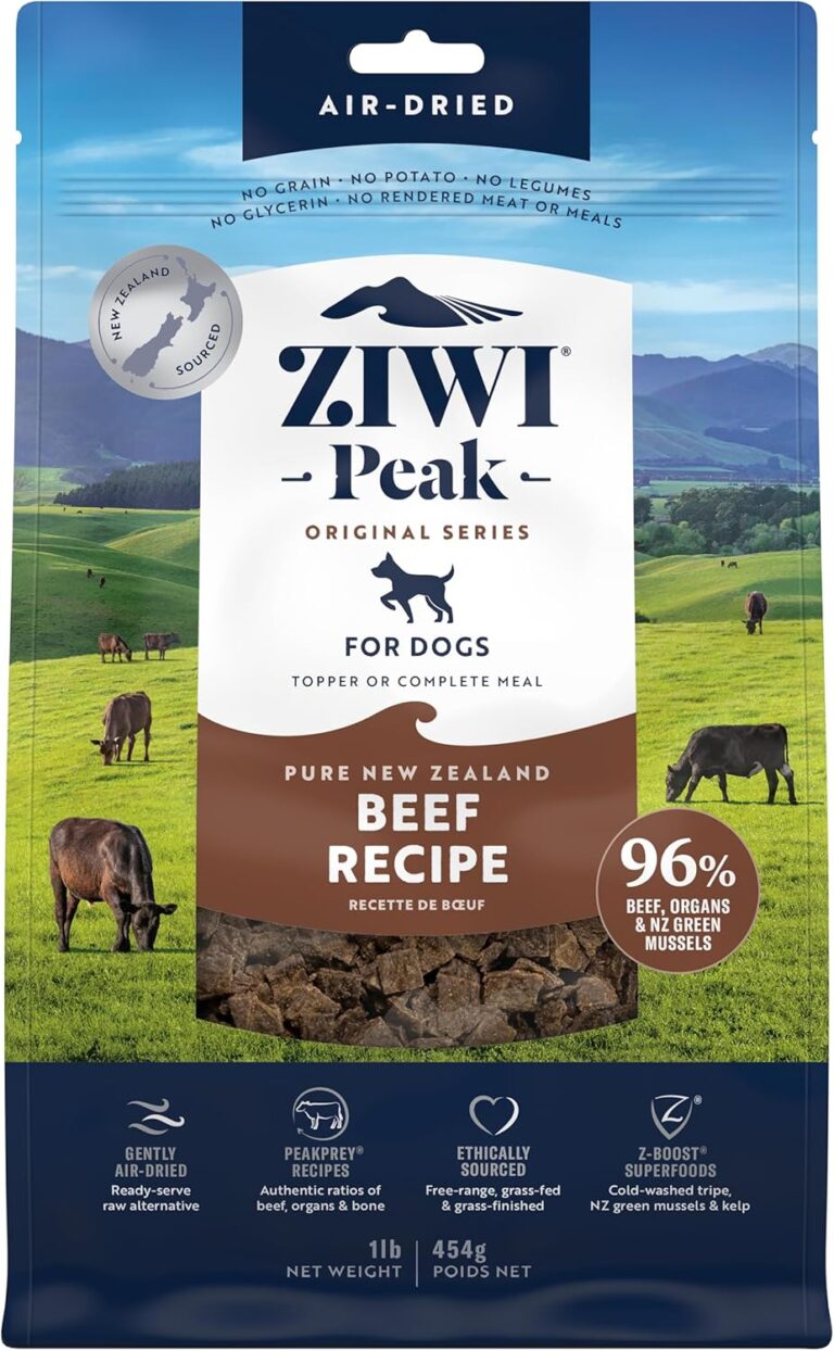 ZIWI Peak Air-Dried Dog Food  Beef - All Natural, High Protein, Grain Free, Limited Ingredient w/ Superfoods (16oz)