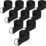 Jerify Yoga Strap for Stretching Bulk 6ft Exercise Stretch Band with Metal D Ring Adjustable Pilates Non Elastic Yoga Belt for Women Men Physical Fitness Gym Workout Dance