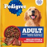 Pedigree Adult Dry Dog Food, Complete Nutrition, Grilled Steak & Vegetable Flavor, 18 lb. Bag