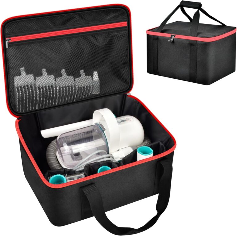 Universal Pet Grooming Supplies Organizer for oneisall/for Neabot Neakasa P1 Pro Dog Hair Vacuum, Dog Grooming Kit Tools Bag, Hold for Clippers Nail Grinder, Cleaning Brush, Trimmer, Nozzle -Box Only