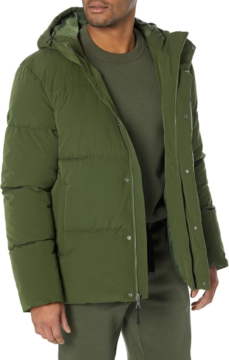 Amazon Essentials Mens Mid-Length Hooded Puffer Coat (Available in Big & Tall)