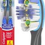 Colgate 360 Vibrate Deep Clean Battery Operated Toothbrush Pack, Soft with 1 AAA Battery Included, 2 Count