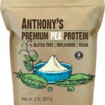 Anthony's Premium Pea Protein, 2 lb, Plant Based, Gluten Free, Unflavored, Vegan, Keto Friendly, Made from Peas