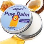 Lick-Safe Dog Paw Balm & Nose Balm, 2.1 oz | Natural Dog Balm with Coconut Oil for Dry Nose, Cracked Paws | Cat Paw Wax and Moisturizer, Nose Butter, Snout Soother | Winter Protection