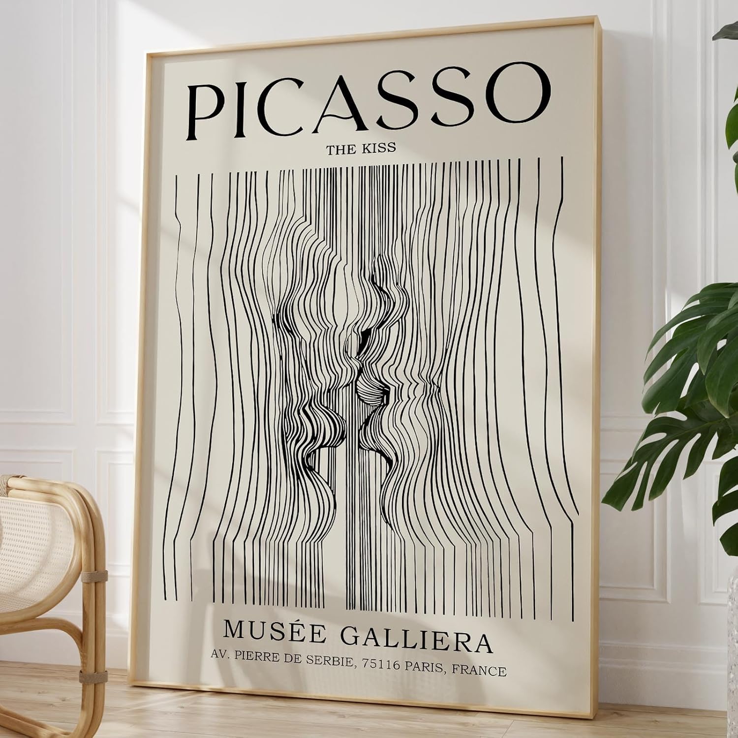 Neutral Beige Wall Art Kissing Couple Boho Line Art Minimalist Prints Abstract Face Poster for Room 16x24inch No Frame Neutral Beige Wall Art Kissing Couple Boho Line Art Minimalist Prints Abstract Face Poster for Room 16x24inch No Frame