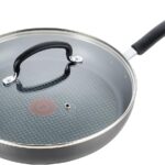 T-Fal Ultimate Hard Anodized Nonstick Fry Pan With Lid 10 Inch, Oven Broiler Safe 400F, Lid Safe 350F, Cookware, Kitchen, Home, Versatile Frying Pan, Skillet, Pots and Pans, Dishwasher Safe, Black
