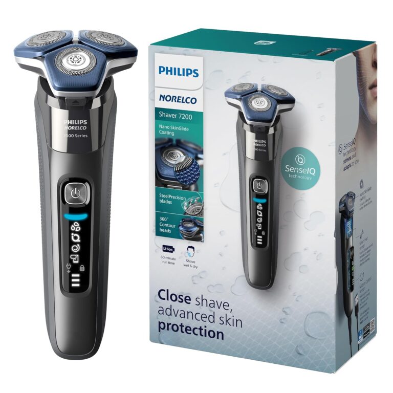 Philips Norelco Shaver 7200, Rechargeable Wet & Dry Electric Shaver with SenseIQ Technology and Pop-up Trimmer, S7887/82