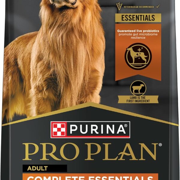 Purina Pro Plan Complete Essentials Shredded Blend Lamb and Rice High Protein Dog Food with Probiotics for Dogs - 35 lb. Bag
