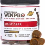 WINPRO Pet Daily Care Chews for Dogs, 60 Soft Chews, Plasma Powered, Grain Free Supplement for Dogs with Probiotics to Support A Healthy Immune System