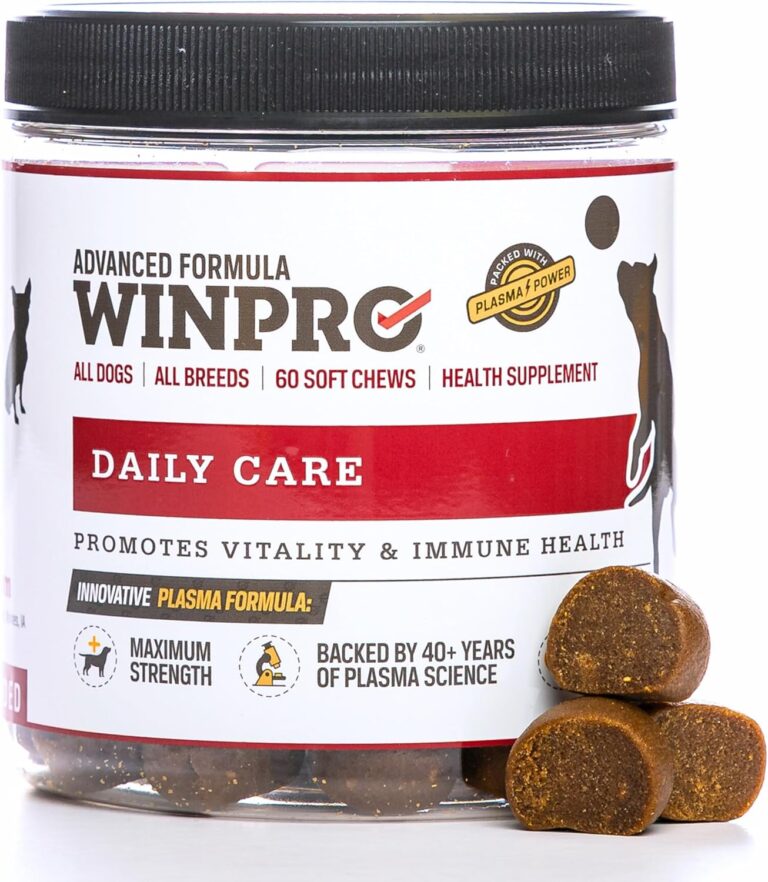 WINPRO Pet Daily Care Chews for Dogs, 60 Soft Chews, Plasma Powered, Grain Free Supplement for Dogs with Probiotics to Support A Healthy Immune System