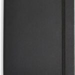 Amazon Basics Classic Lined Writing Notebook for Note Taking and Journaling, Hardcover with Elastic Closure, 240 Pages, 5" x 8.25", Black