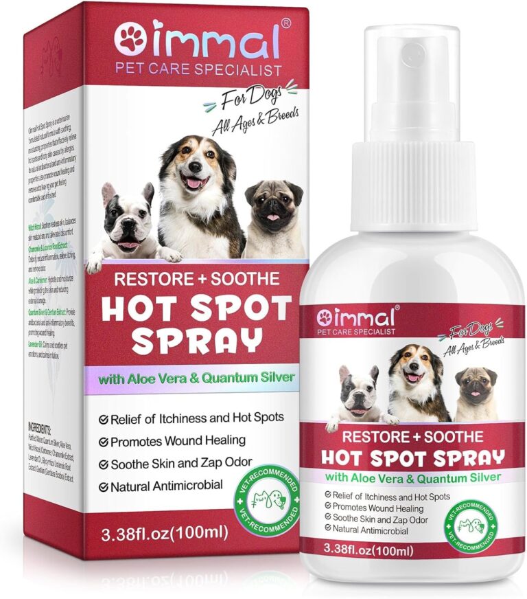 Hot Spot Spray for Dogs, Itch Relief Spray & Hot Spot Treatment for Dogs Supports Skin Allergies, Skin Infections & Irritations Relief, Pet Health Supplies Spray Safe for Use, 100ml / 3.38 fl oz