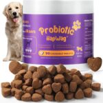 Probiotics for All Breeds and Ages Dogs, Support Gut Digestive Health, Anti Diarrhea, Constipation Relief, No More Allergies, Dog Supplements - Pork Flavor - 90 Soft Chews