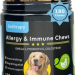 Allergy Chews for Dogs, Itching Skin Relief Chews | Seasonal Immune & Itchy Skin Support | Vet-Formulated Supplement with Omega-3 Probiotics | Chicken Flavor - 180 Soft Chews
