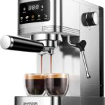 SHARDOR Espresso Machine 20 Bar, Professional Espresso Machine with Milk Frother and Touchscreen, Expresso Coffee Machines with Adjustable Temperature,for Cappuccino, Latte